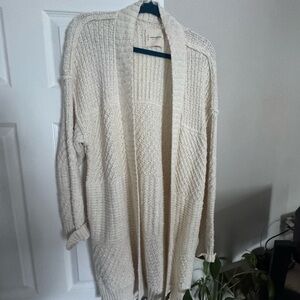 Cozy Cream Open-Front Sweater